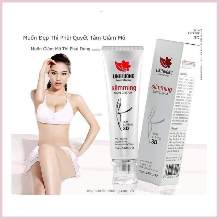 Kem Tan Mỡ 3D Linh Hương Slimming Skin Cream - Gỉam Hẳn Mỡ Bụng, Eo, Đùi An Toàn Hiệu Qủa