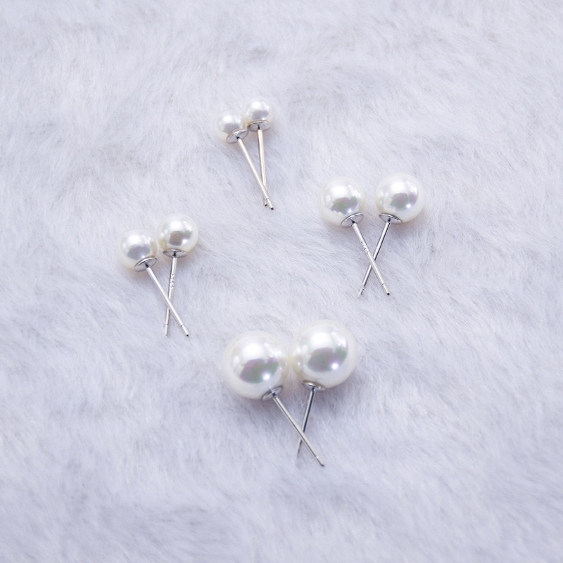 Khuyên tai nụ hạt trai cỡ nhỏ nhất 4mm