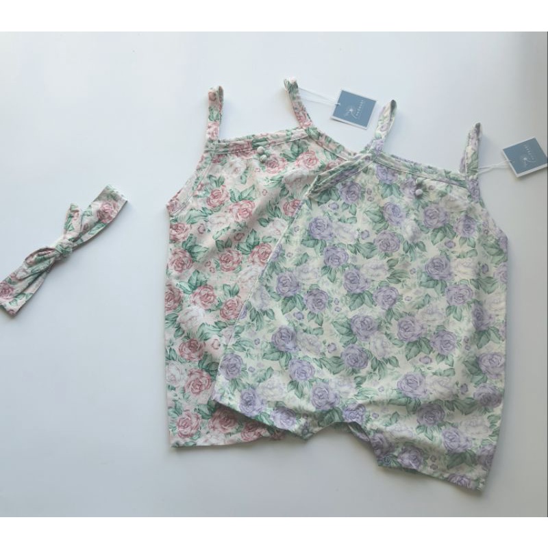 body 2 dây hoa vải thô cotton cao cấp mềm mịn
