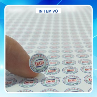 (Combo 1000 tem)  In tem vỡ - Tem bảo hành - Miễn Phí thiết kế ( In kỹ thuật số sắc nét không bay màu chữ, không nhòe )