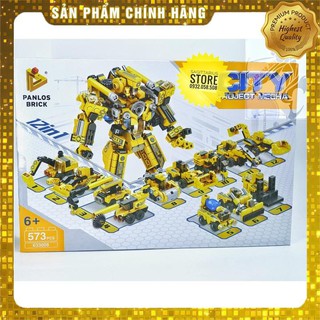 Lego panlos 633008 bộ lắp ráp robot mecha được kết hợp từ 12 phương tiện