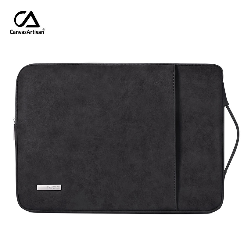 CanvasArtisan Túi đựng laptop da PU màu nhám chống nước có khóa kéo cho Acer Dell Matebook Air Pro 11 12 13 14 15 inch