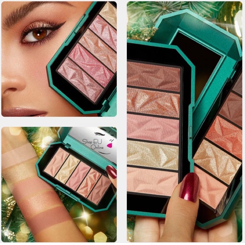 Phấn mắt Kiko 5 màu đa dạng❤Ánh kim lấp lánh❤️ Holiday Gems Gorgeous Eyeshdow Palette❤️Italia