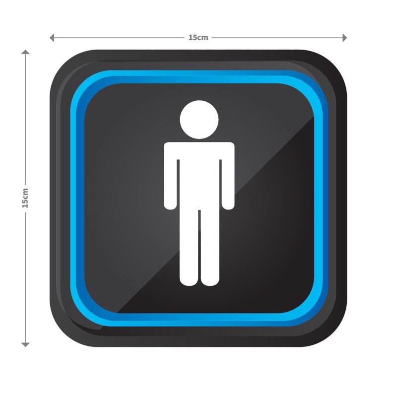 Biển báo nhà vệ sinh/ Toilet/ WC Nam/ Nữ - Decal dán tường, dán kính, Tem decal cảnh báo, sticker trang trí NT 46