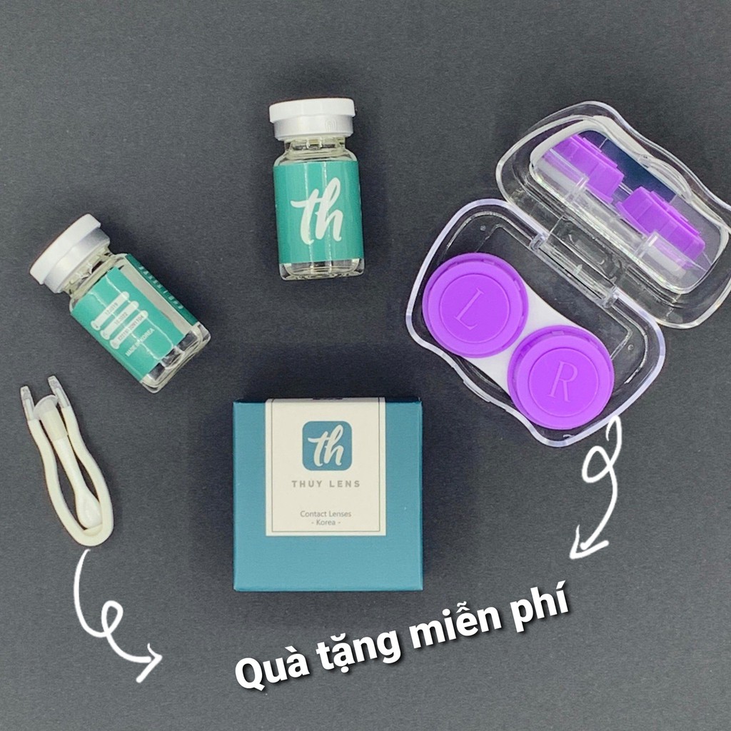 01 Chiếc Lens Cận Hàn Quốc Thúy Lens Smokey Black - Kính Áp Tròng Màu Đen