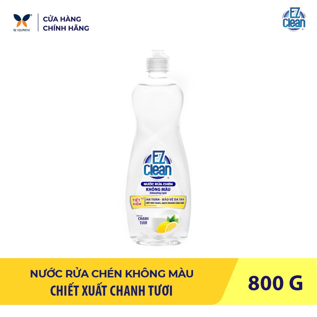 Nước Rửa Chén Không Màu Độc Hại EZ CLEAN 800g