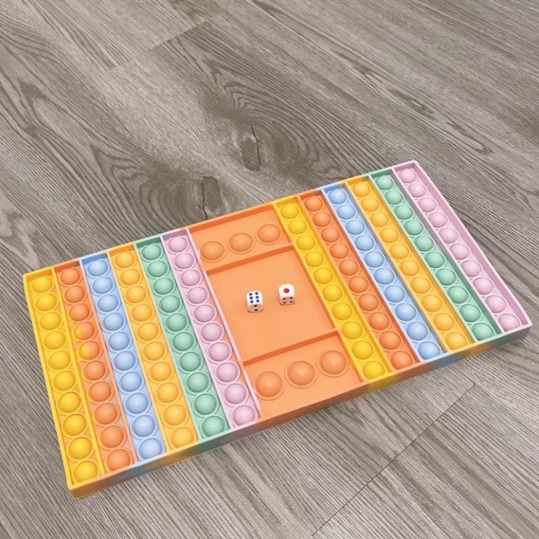 Pop It Bàn Cờ 2 Người Chơi Kèm Xúc Xắc Vui Nhộn Đồ Chơi Cho Bé Yêu