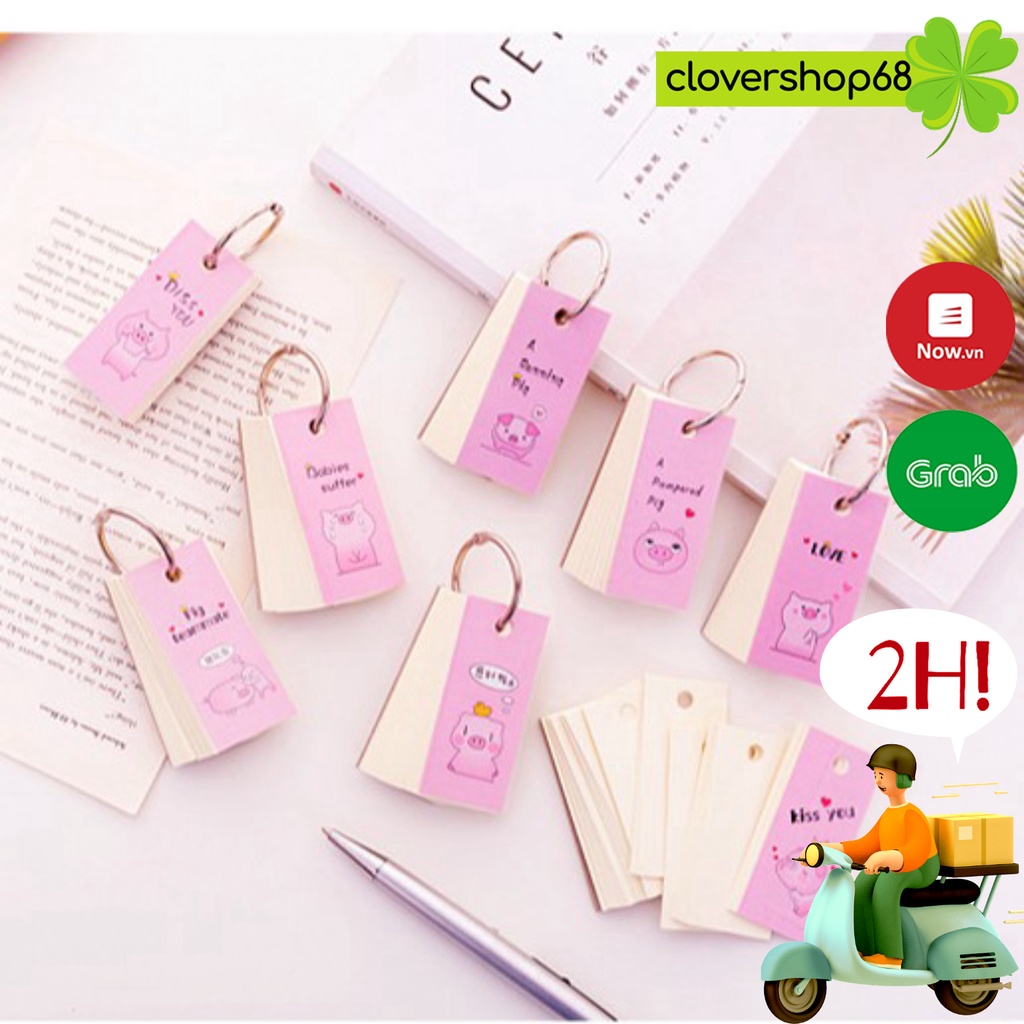 Bộ thẻ Flashcard học từ vựng tiện dụng – Thẻ học từ vựng hoạt hình🍀 Clovershop68 🍀