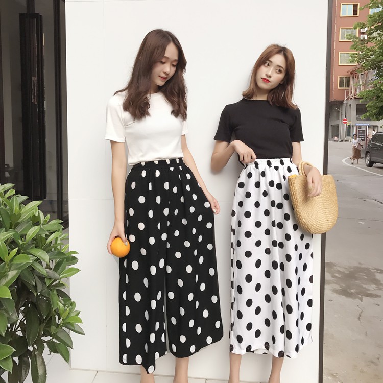 QUẦN ỐNG RỘNG CHẤM BI