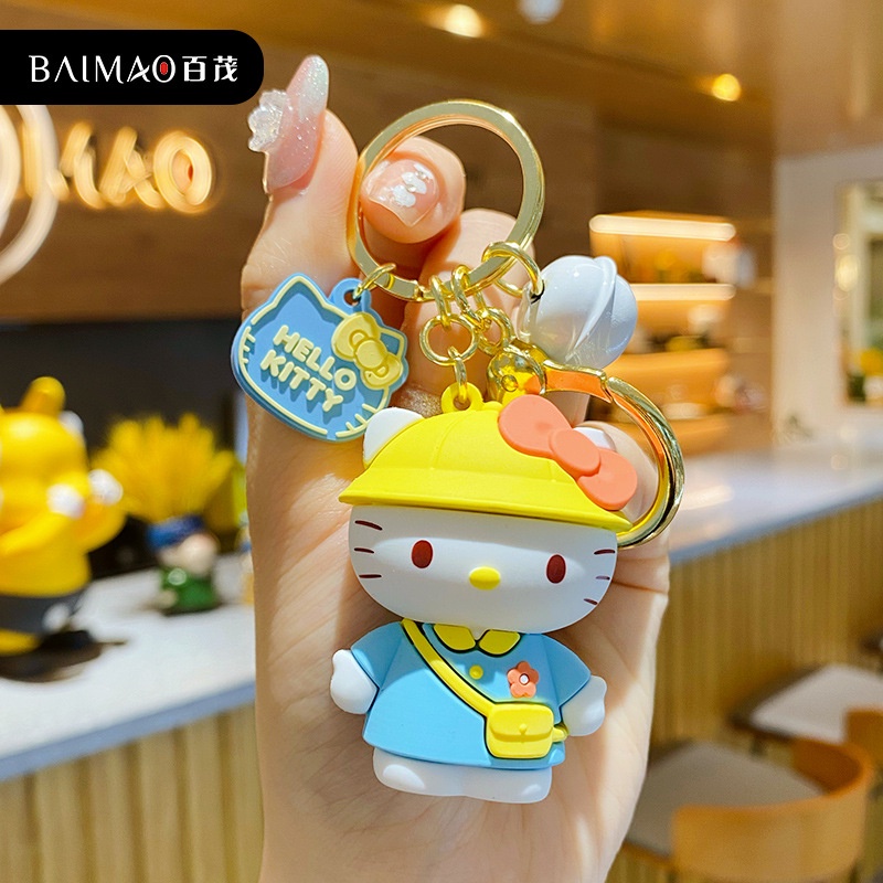 Móc Khóa Hình Mèo Hello Kitty Bằng Epoxy Dễ Thương