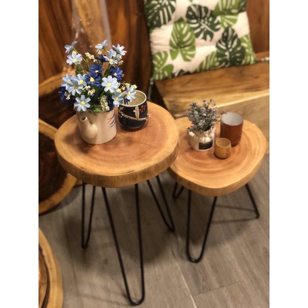 Kệ Decor kệ cây trang trí gỗ xà cừ- [vít lục giác dễ lắp ráp]