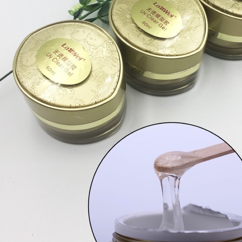 Gel Đắp Lawei Không Nóng 60ml , Gel Lạnh UV Clear