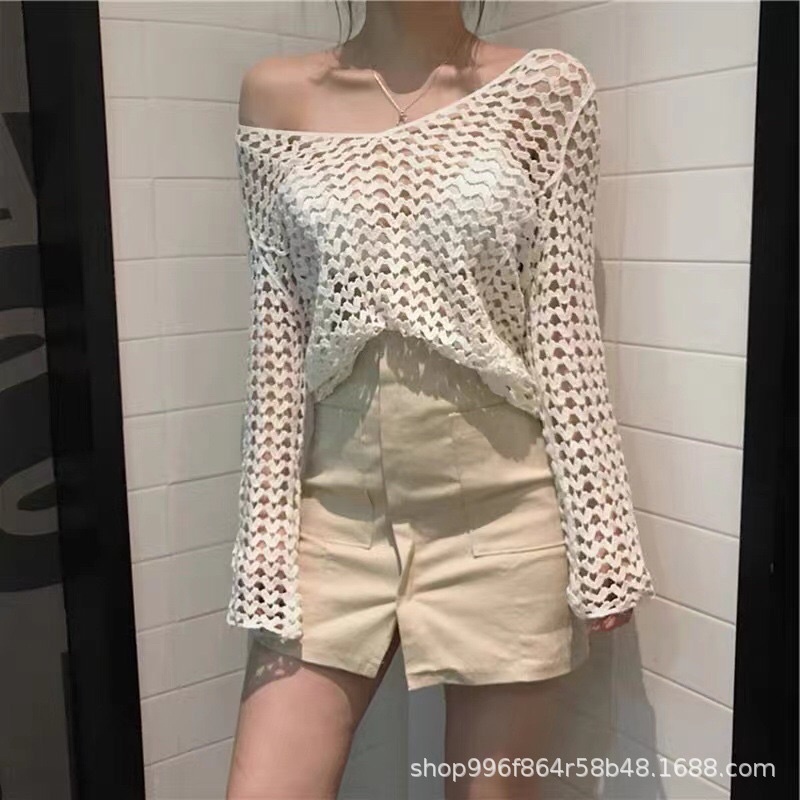 Set bikini 2 chi tiết áo lưới tim và quần