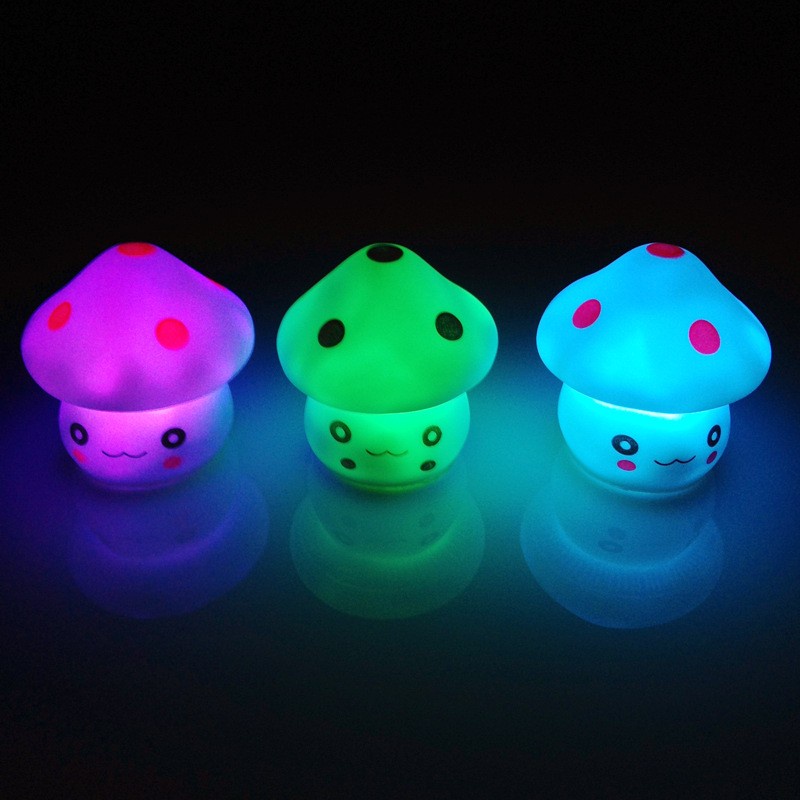 1 Đèn Ngủ LED Hình Cây Nấm Mini Mềm Mại Cho Bé
