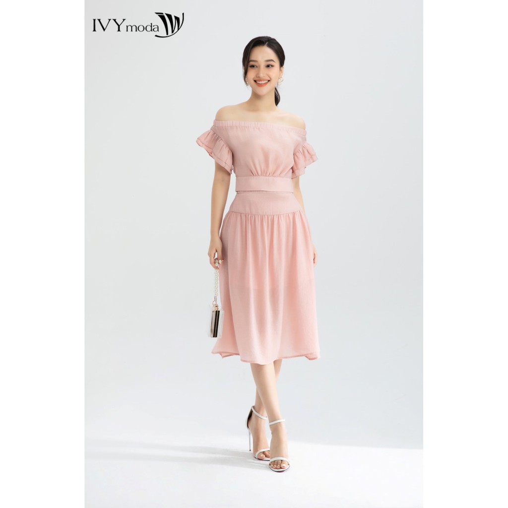 Chân váy voan dáng xòe 2 lớp IVY moda MS 31B8654