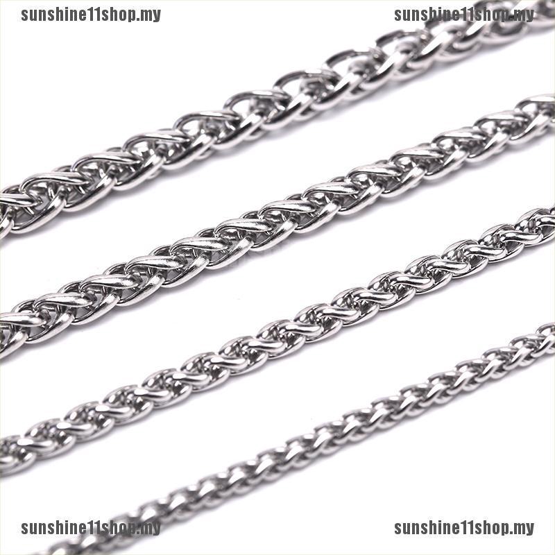 Silver Men 's Stainless Steel Chain Bracelet Bangle Jewelry Punk