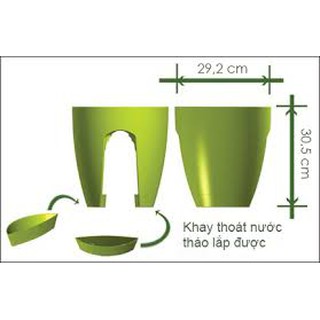 Chậu kẹp lan can cỡ đại cao cấp