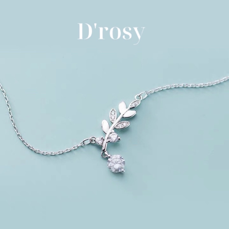Dây chuyền nữ bạc 925 lá Oliu thanh lịch duyên dáng