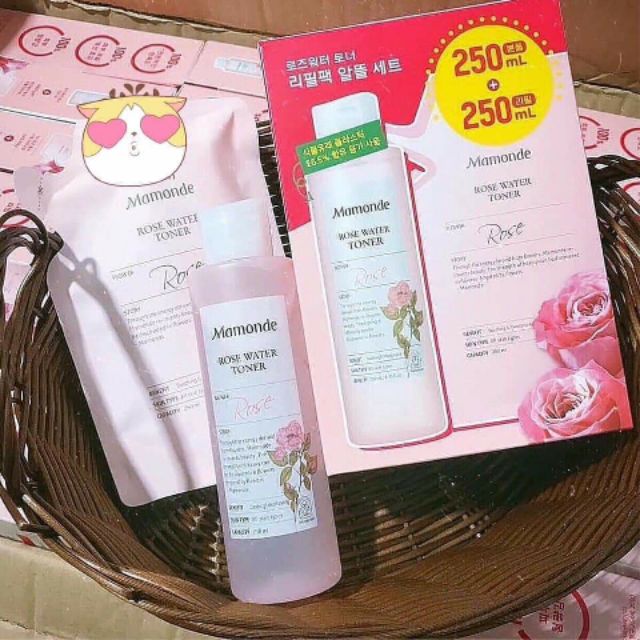 Set nước hoa hồng mamonde siêu tiếc kiệm 250ml+ 250ml