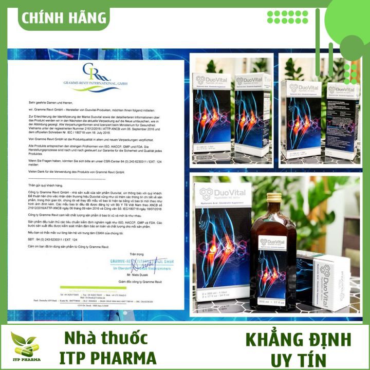 DuoVital - Bổ sung chất nhờn cho sụn khớp, hàng nhập nguyên chai từ Đức - Nhà thuốc ITP Pharma