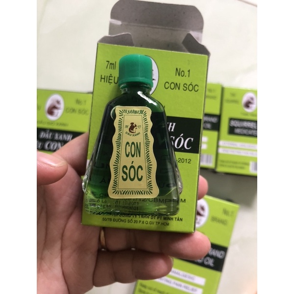 Dầu Con Sóc 7Ml (Chính Hãng) Có Sỉ, Dầu Gió Xanh Con Sóc