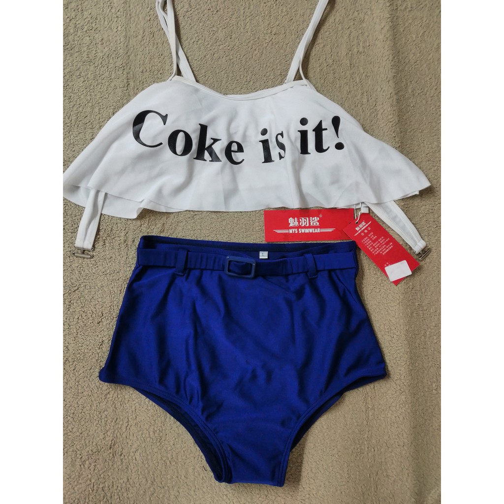 CocaBikini đồ bơi hai mảnh sọc đen trắng chất thun lạnh mặc đi biển | BigBuy360