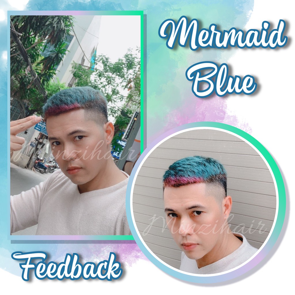 Thuốc Nhuộm Tóc Màu Xanh Tiên Cá / Mermaid Blue | Cần Tẩy Tóc - Minzihair | BigBuy360 - bigbuy360.vn