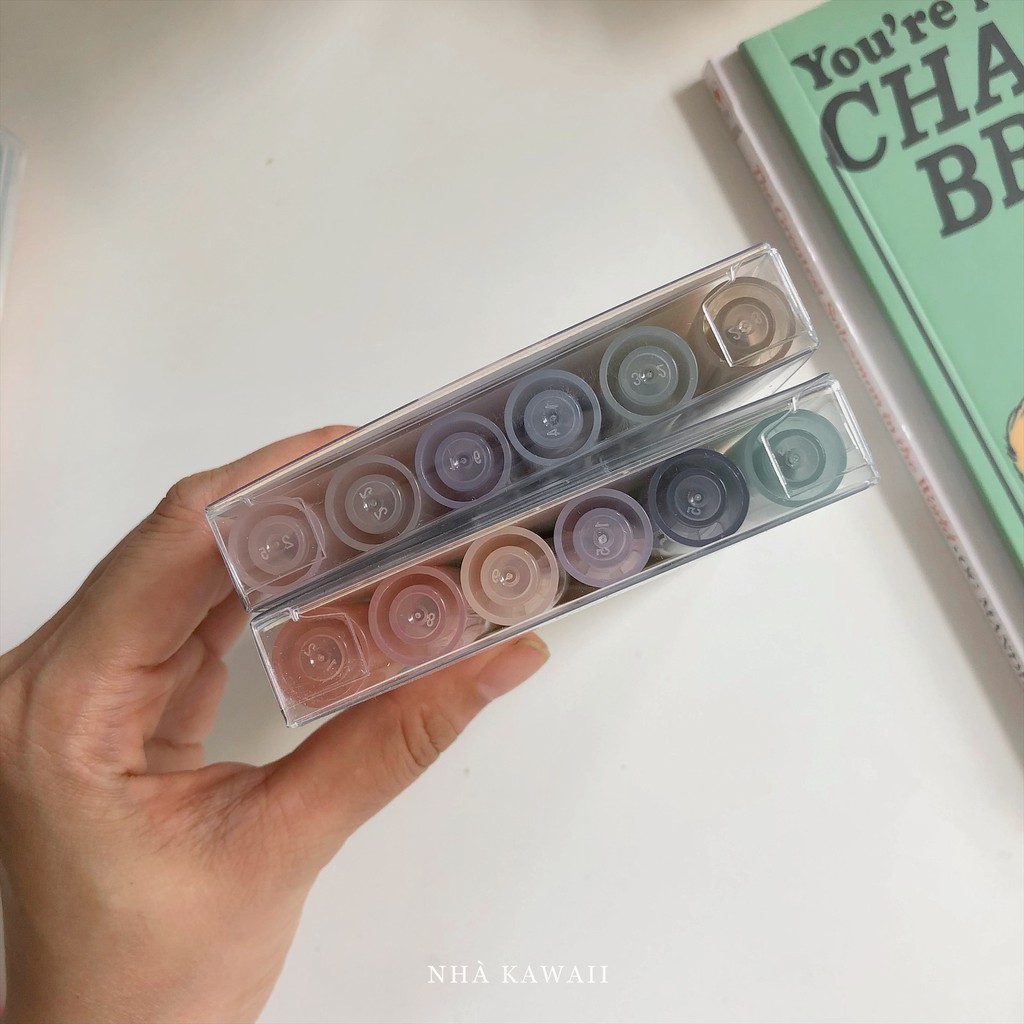 Set bút highlight màu pastel Retro Color, bút đánh dấu nhiều màu