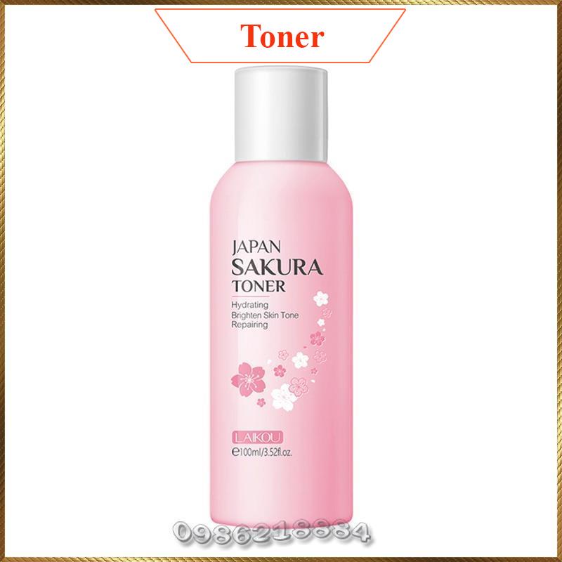 Nước hoa hồng LAIKOU Japan Sakura Toner dưỡng ẩm phục hồi hư tổn trắng hồng da LJS5 | WebRaoVat - webraovat.net.vn