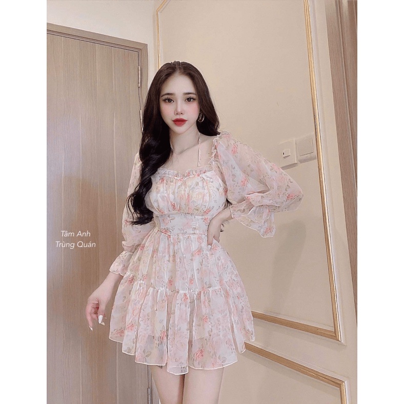 MẪU HOT ĐẦM VOAN HOA KÈM QUẦN TAY DÀI TRỄ VAI ĐỦ MÀU CHO CHỊ EM CHỌN LỰA UP