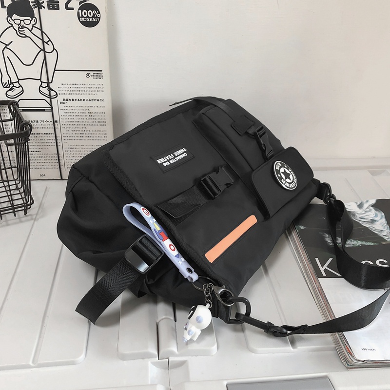 Balo đeo chéo PRETTYZYS kích thước lớn phong cách ulzzang thời trang 2o21 cho học sinh