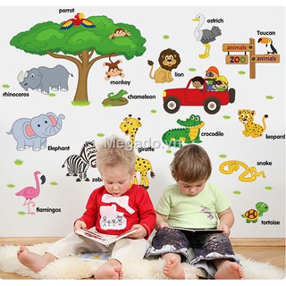 Decal vườn thú vui vẻ B187