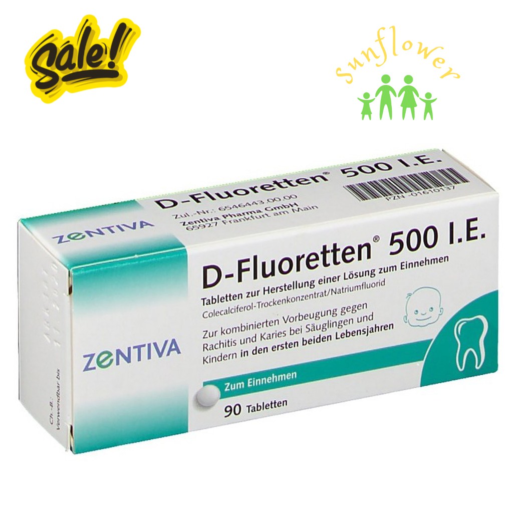 Vitamin D Fluoretten 500 IE 90 Viên Đức