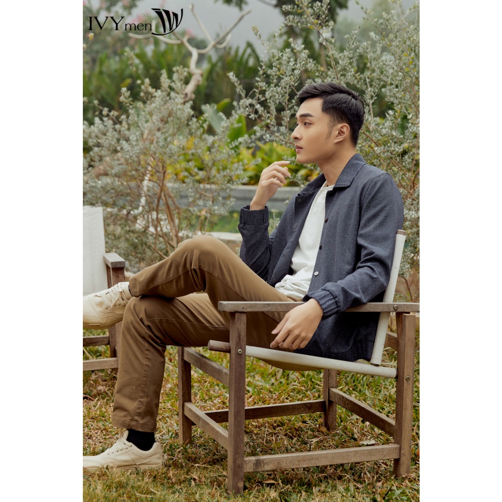 Áo khoác cổ đức nam họa tiết IVY moda MS 70E2749