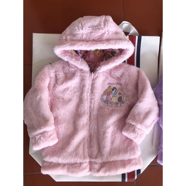 Áo khoác bé gái DN 2-5 tuổi  Áo mặc 2 mặt lớp gió lớp lông xuất dư 1221