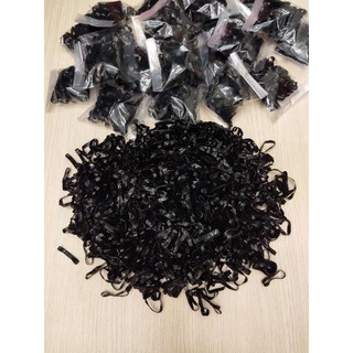 Gói chun buộc tóc 1K màu đen, mềm dai, loại dày