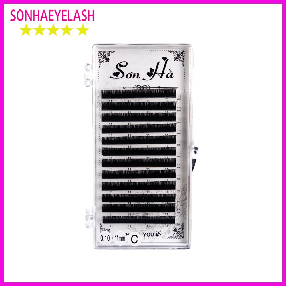 Mi khay độ cong C, chất silk Hàn, mềm dễ bắt keo, dùng để nối volume, classic, Sơn Hà eyelash chuyên sỉ lẻ dụng cụ mi