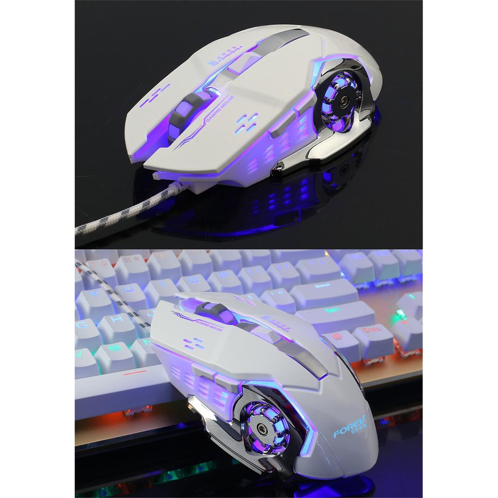 Chuột Game thủ DeTeK GearLord G502 có đèn LED đổi màu cực đẹp (Đen & Trắng) | BigBuy360 - bigbuy360.vn