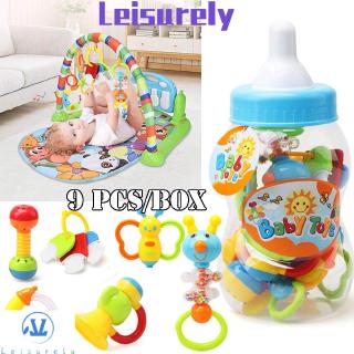 💜LEILY💜 High Quality 0-12 Months Handbell Toy ABS Material Teeth Toy Baby Rattle