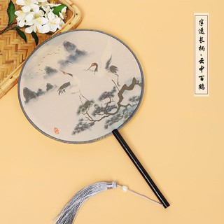 [Hàng order] Quạt lụa cổ trang in trong suốt cực đẹp