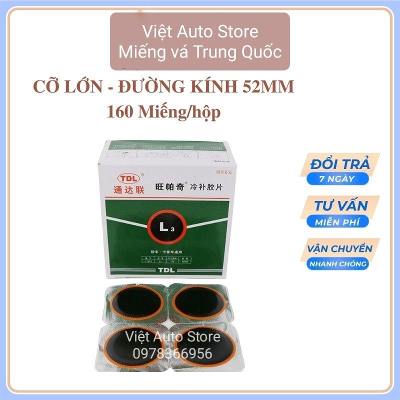 Miếng vá xăm lốp xe máy, xe đạp...TDL Trung Quốc
