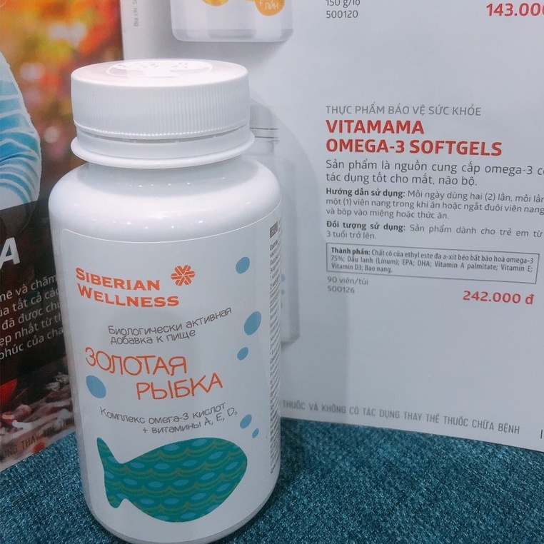 [ CHÍNH HÃNG ] - Thực phẩm VitaMama Siberian Omega-3, bổ sung dinh dưỡng, tốt cho mắt và não bộ trẻ - Hộp 90 viên