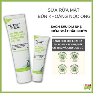 Gel rửa mặt Sulfate-Free Bùn Khoáng Nọc Ong sạch da giảm dầu dưỡng ẩm ngăn ngừa mụn - khoáng tươi Viba