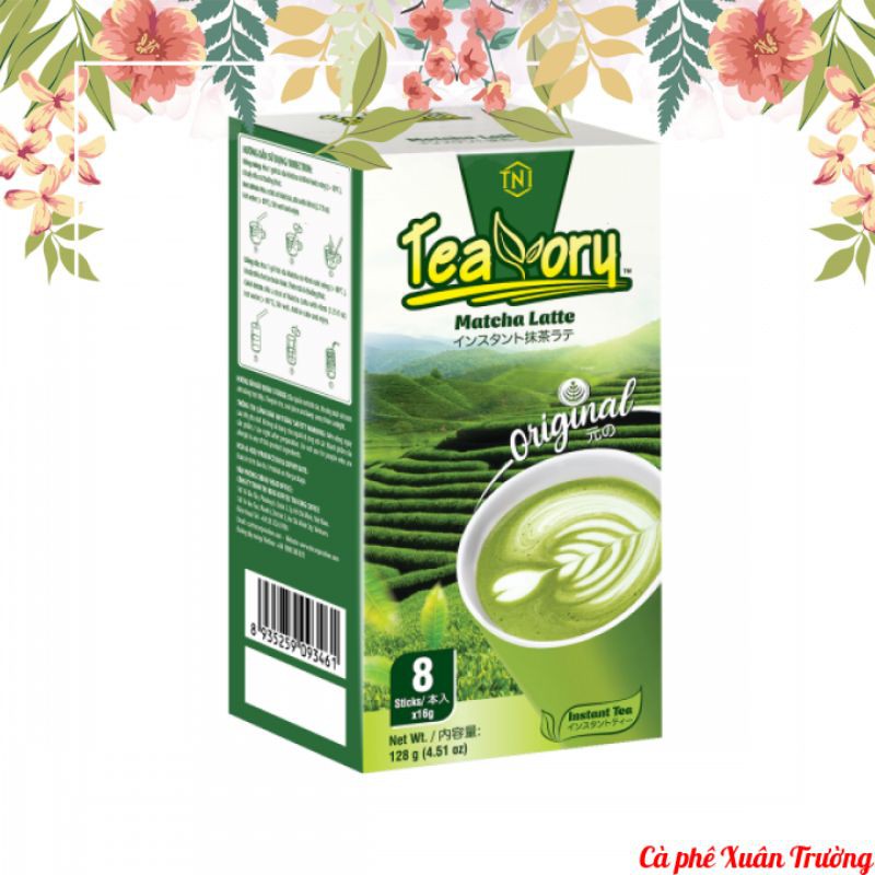 Trà Sữa Matcha Hoà Tan Teavory - Hộp 8 gói x 16g (128g)