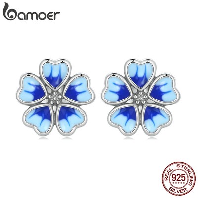 Bamoer Bông Tai Bạc 925 Hình Bông Hoa Thời Trang Cho Nữ