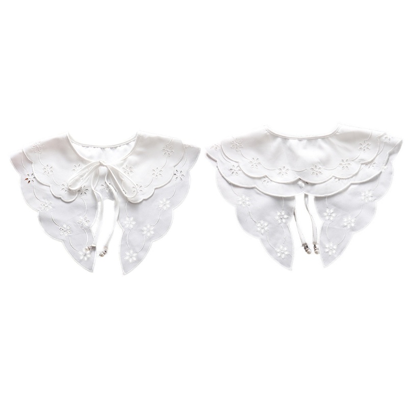 Vòng Cổ Hai Lớp Thêu Hoa Đính Ngọc Trai Phong Cách Lolita Dành Cho Nữ