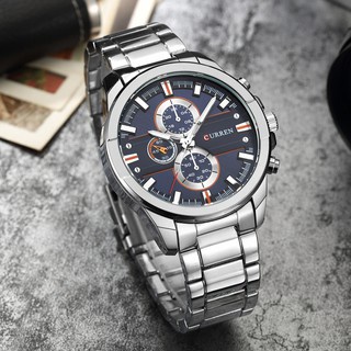 Đồng hồ Quartz CURREN chống thấm nước chất liệu thép không gỉ