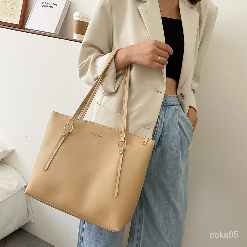 Women's Large-Capacity Shoulder Bag2021Summer New Fashion All-Matching Handbag Fashionable Texture Tote Bag