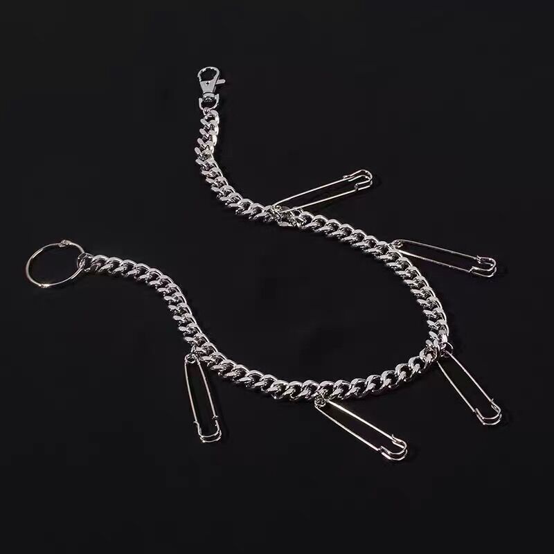 Dây xích kim loại đeo thắt lưng phong cách punk hiphop thời trang