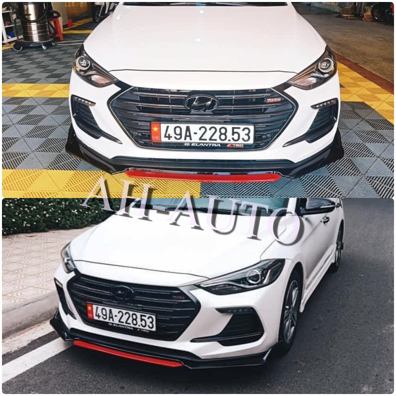 Lip trước ,cản trước Elantra các đời 2013-2021 mẫu thể thao,nhựa ABS Cao Cấp Chống Va Đập Tốt Phía Dưới Có Gân Tăng Cứng